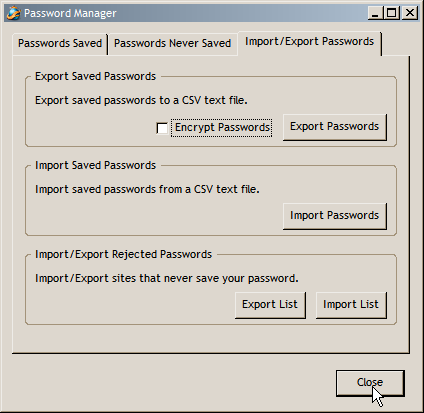 Password Exporter